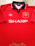 1994/95 Man Utd Home Premier League Football Shirt Giggs #11 (Kids)