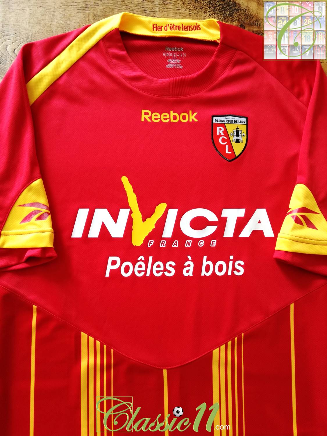 2009/10 RC Lens Home Football Shirt (S)