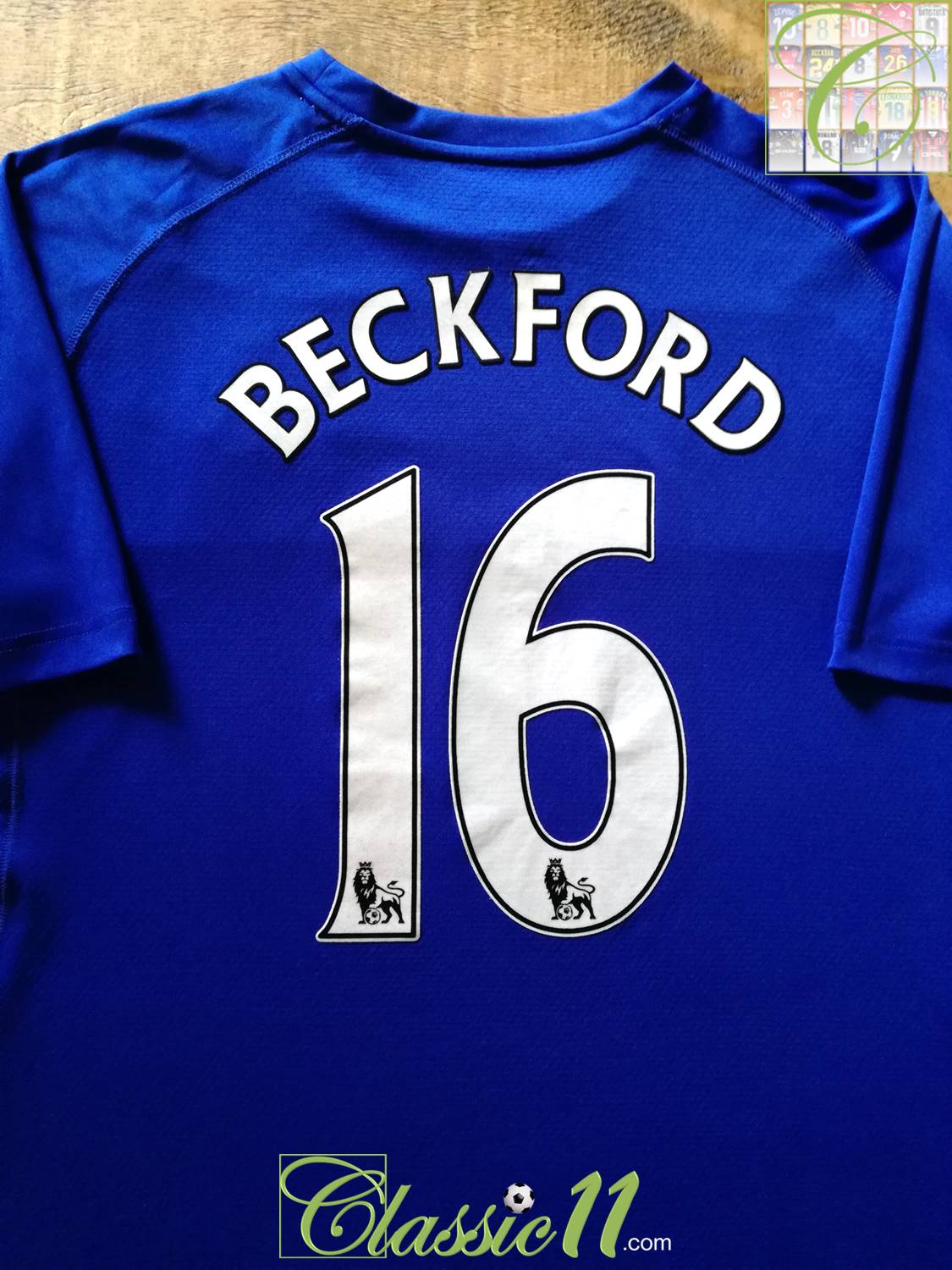 2010/11 Everton Home Premier League Football Shirt Beckford #16 (XXL)