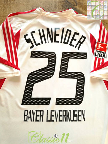 2003/04 Bayer Leverkusen Away Bundesliga Football Shirt Schneider #25 (L)
