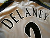 2001/02 Aston Villa Away Premier League Football Shirt Delaney #2 (XL)