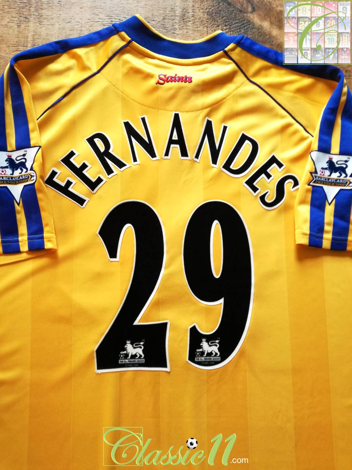 2002/03 Southampton 3rd Premier League Football Shirt Fernandes #29 (XL)