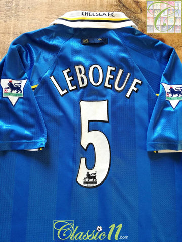 1997/98 Chelsea Home Premier League Football Shirt Lebouef #5 (L)