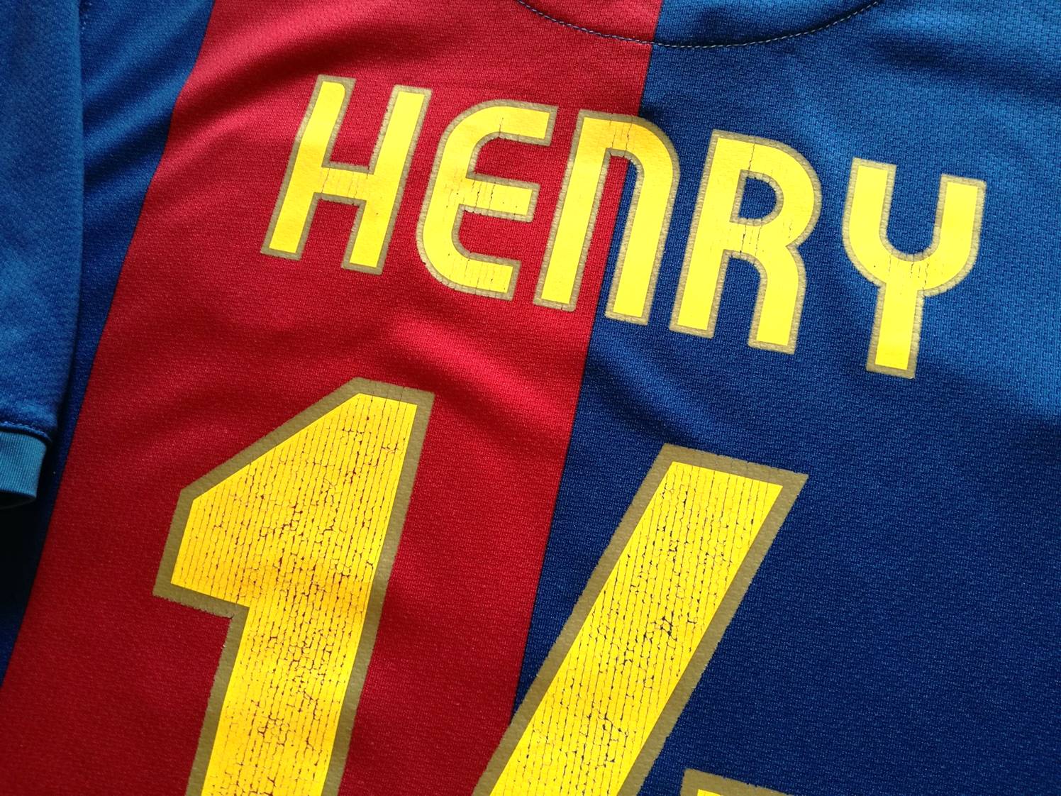 2006/07 Barcelona Home La Liga Football Shirt Henry #14 (M)