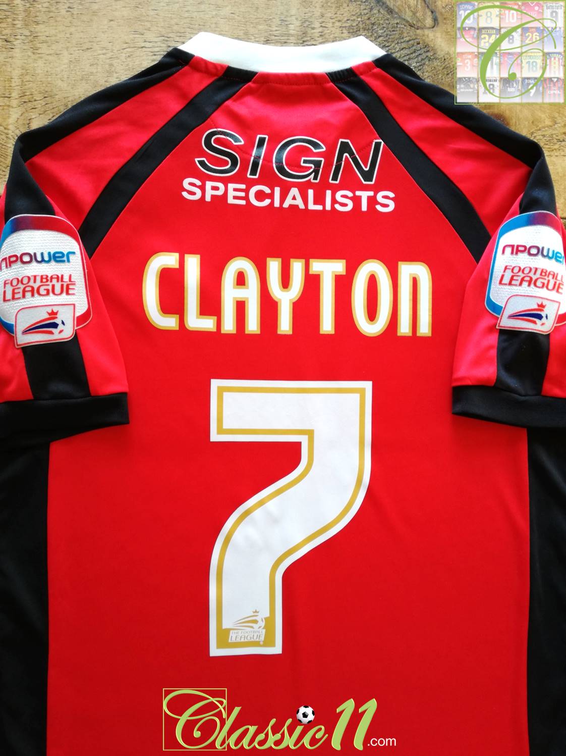 2010/11 Walsall Home Football League Shirt Clayton #7 (S)