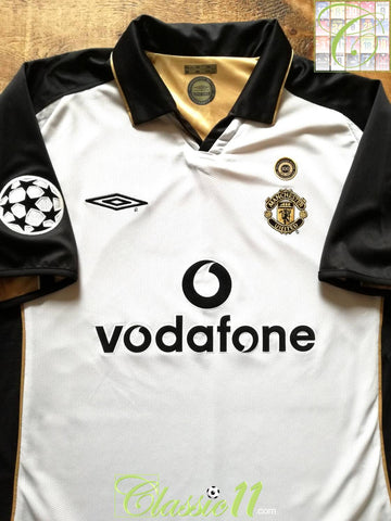 2001/02 Man Utd Away Centenary Champions League Football Shirt (L)