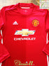 2016/17 Man Utd Home Long Sleeve Football Shirt