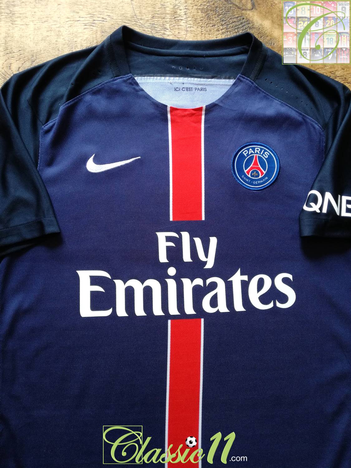 2015/16 PSG Home Player Issue Football Shirt (L)