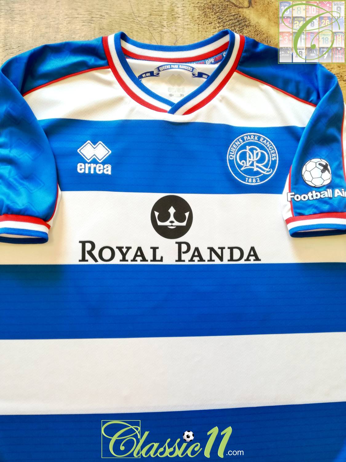 2018/19 QPR Home Football Aid Shirt #16 (XL)