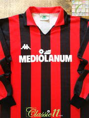1988/89 AC Milan 'Primavera' Home Football Shirt. (M)