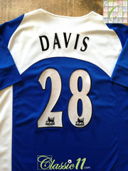 2005/06 Portsmouth Home Premier League Football Shirt Davis #28 (M)