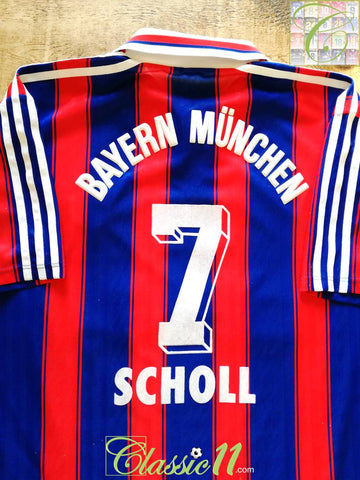 1995/96 Bayern Munich Home Football Shirt Scholl #7 (XL)