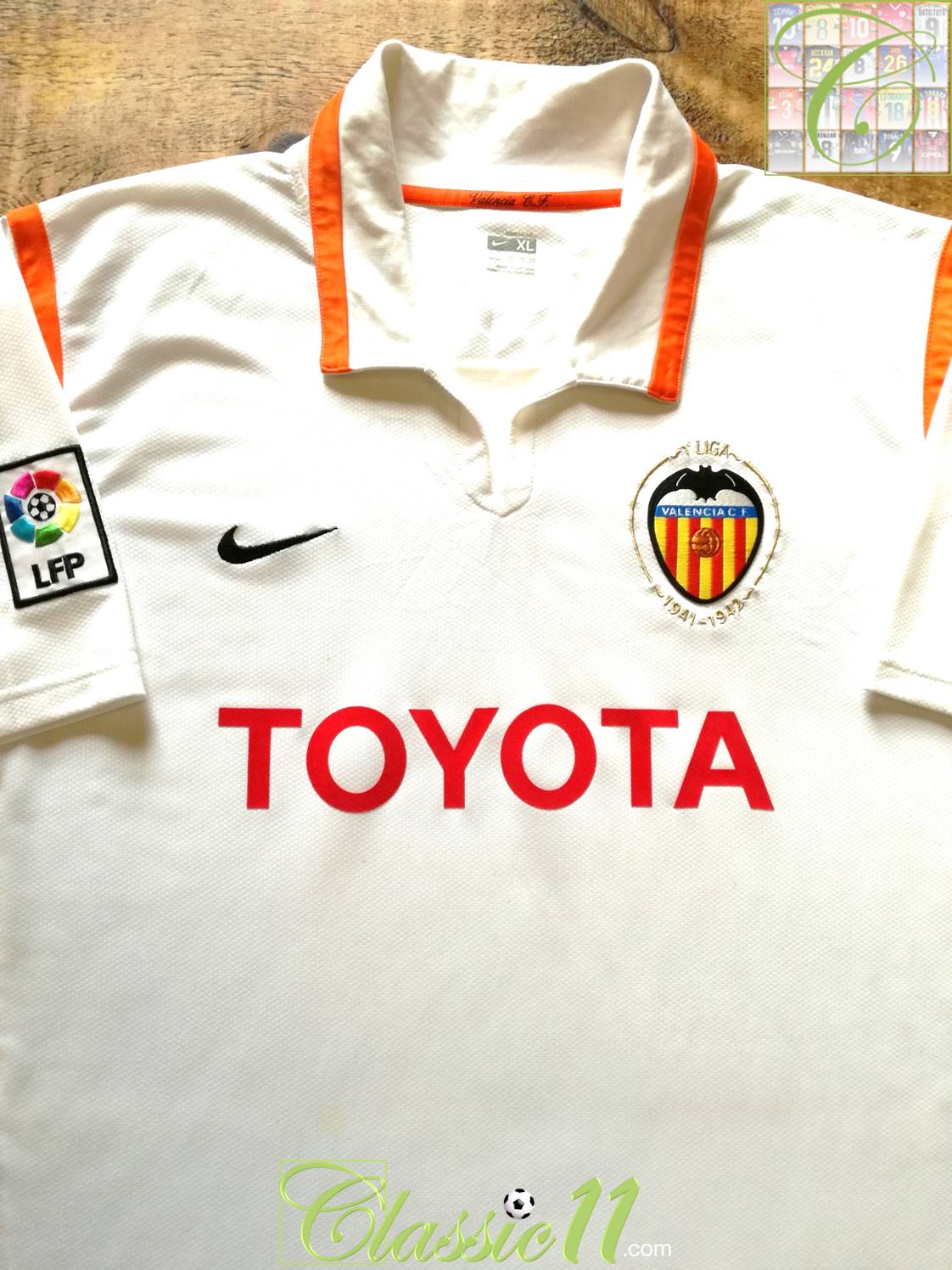 2007/08 Valencia Home La Liga Football Shirt (XL)