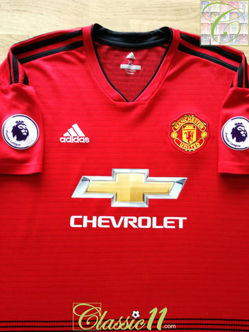 2018/19 Man Utd Home Premier League Football Shirt (XL)