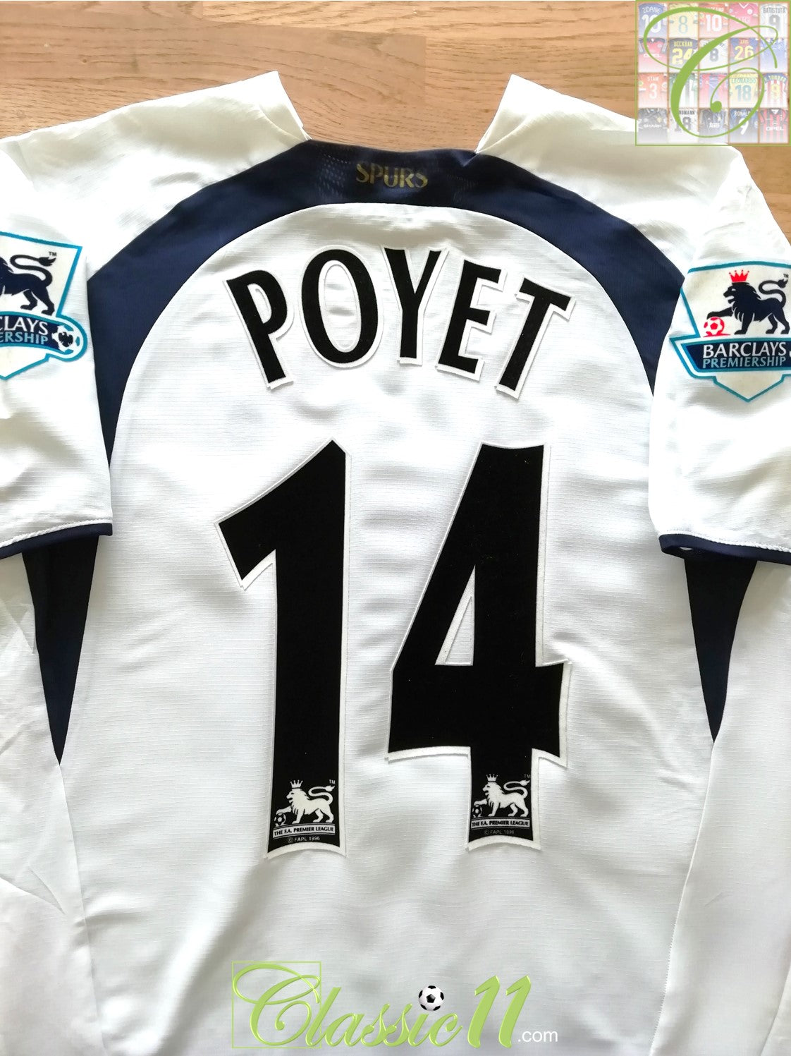 2006/07 Tottenham Home Premier League Football Shirt Poyet #14