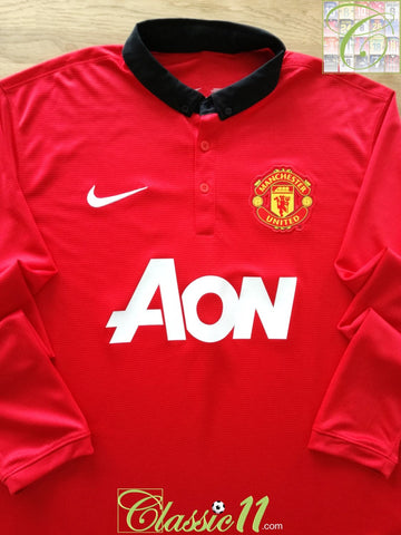 2013/14 Man Utd Home Football Shirt. (XL)