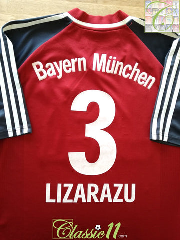2001/02 Bayern Munich Home Football Shirt Lizarazu #3 (XL)