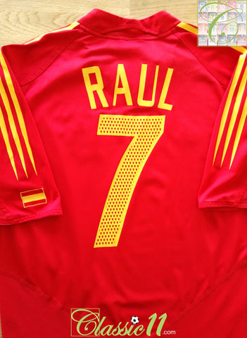 2004/05 Spain Home Football Shirt Raul #7 (L)
