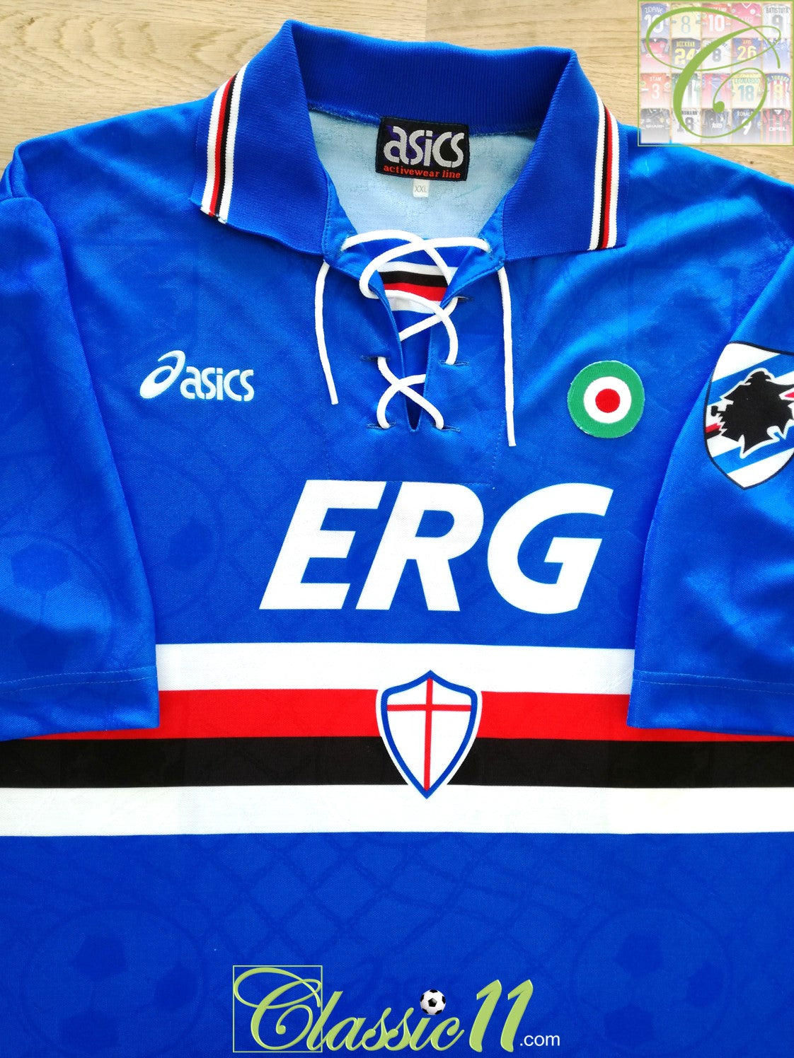 1994/95 Sampdoria Home Football Shirt (Mannini) #2 (XXL)