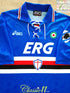 1994/95 Sampdoria Home Football Shirt (Mannini) #2 (XXL)