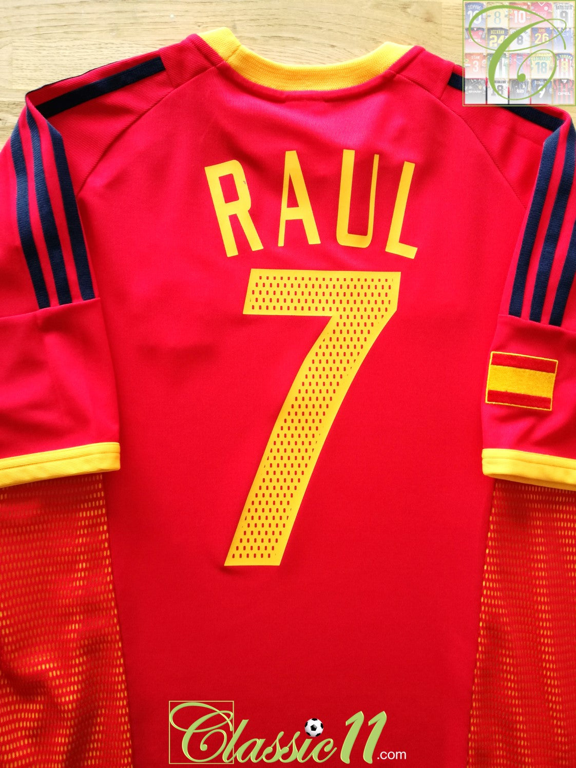 2002/03 Spain Home Football Shirt Raul #7 (M)