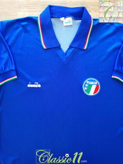 1985/86 Italy Home Football Shirt (M)