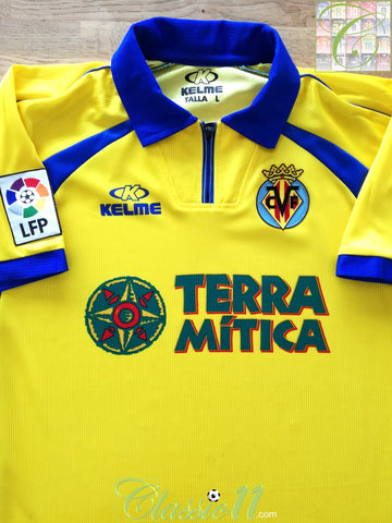 2000/01 Villarreal Home La Liga Football Shirt (L)