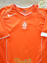 2004/05 Netherlands Home Football Shirt