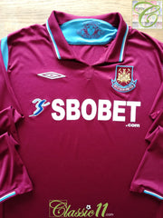 2009/10 West Ham Home Football Shirt. (XL)