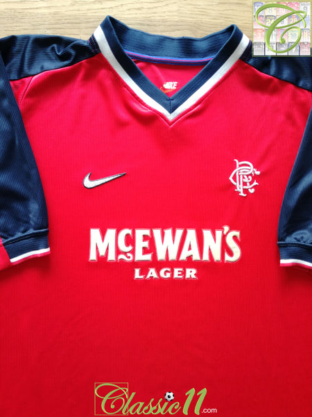 1998/99 Rangers Away Football Shirt / Old Vintage Soccer Jersey