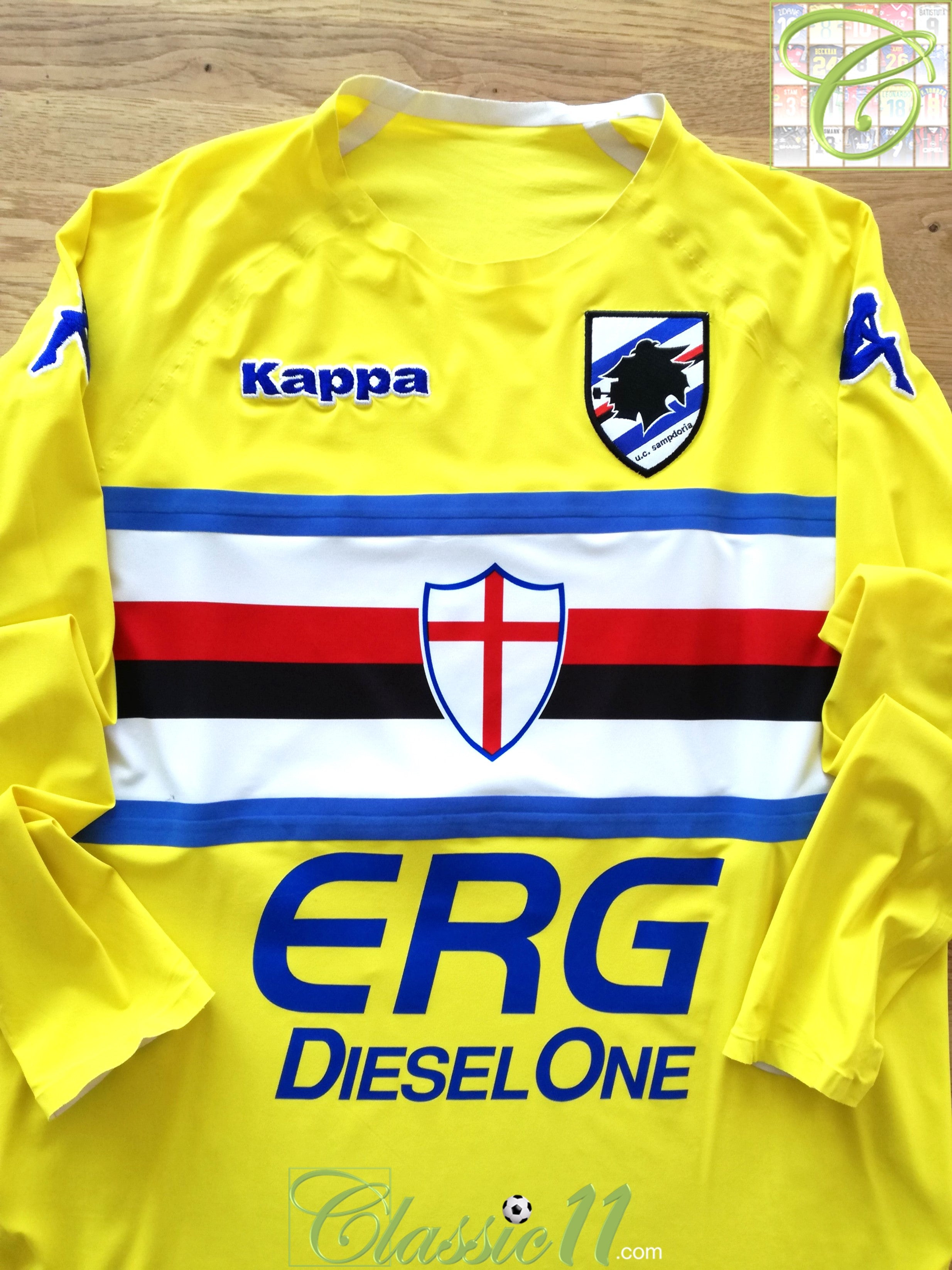 2006/07 Sampdoria Goalkeeper Player Issue Football Shirt (S)