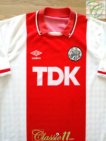 1989/90 Ajax Home Football Shirt (M)