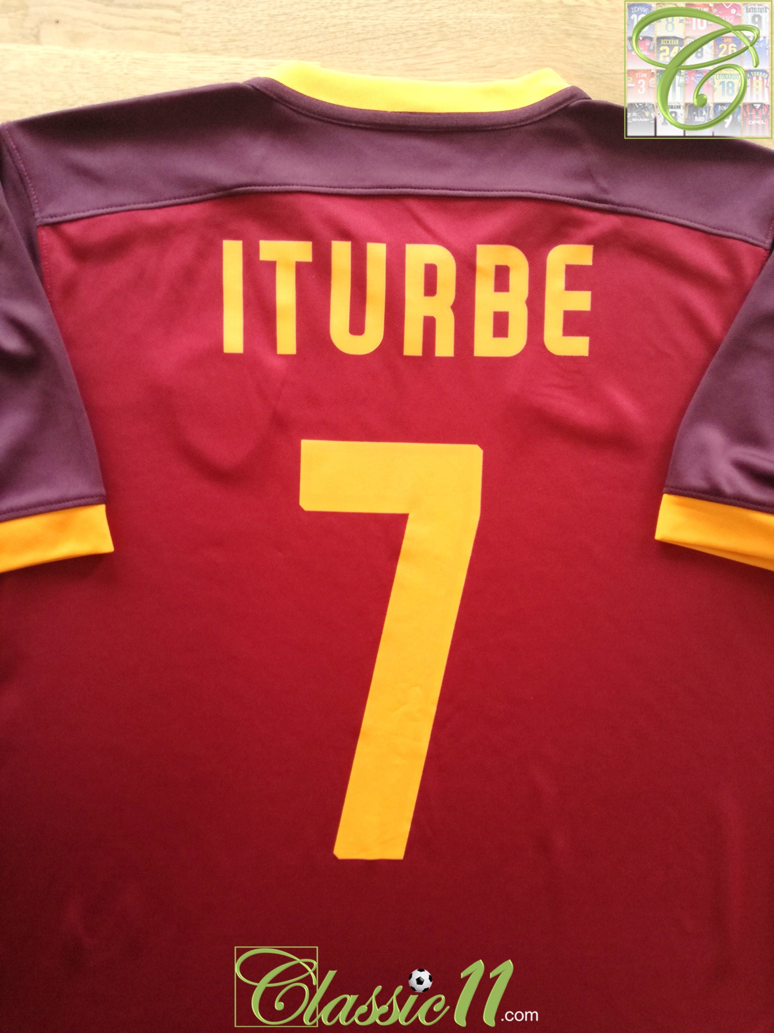 2015/16 Roma Home Football Shirt Iturbe #7 (M)