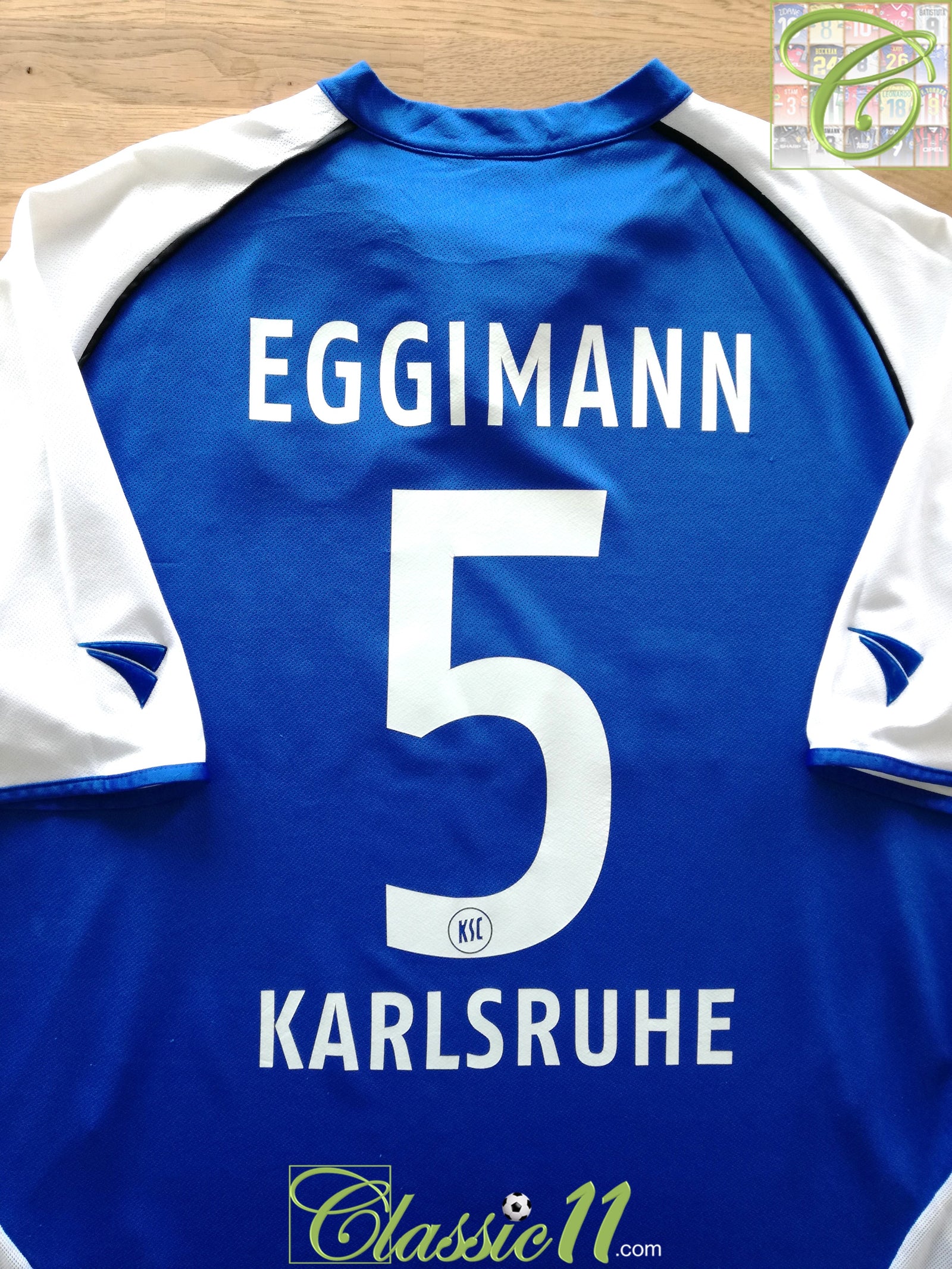 2004/05 Karlsruher Home Football Shirt Eggimann #5 (XL)