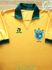 1988/89 Brazil Home Football Shirt (M)