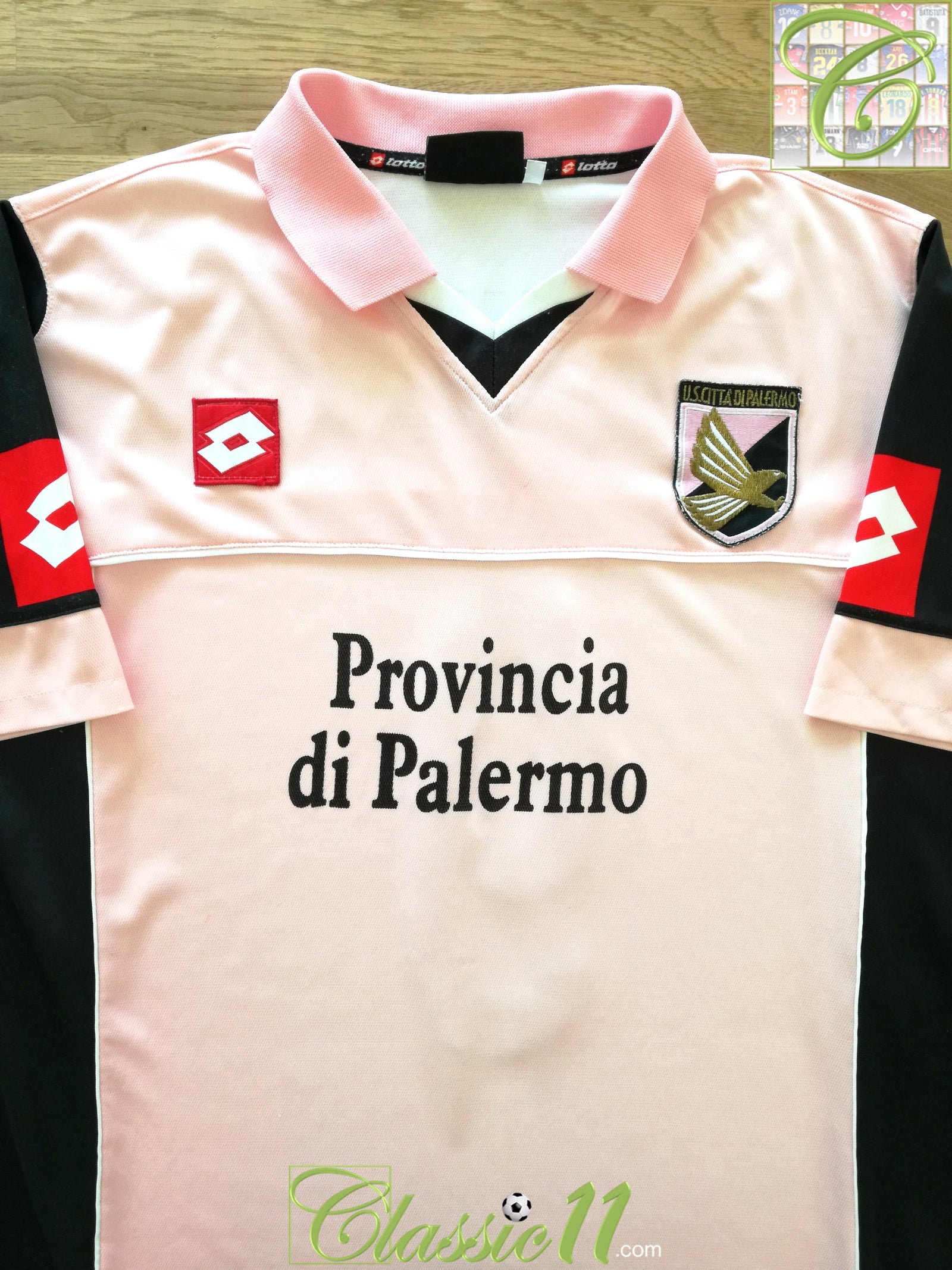 2001/02 Palermo Home Football Shirt Maniero #9 (L)