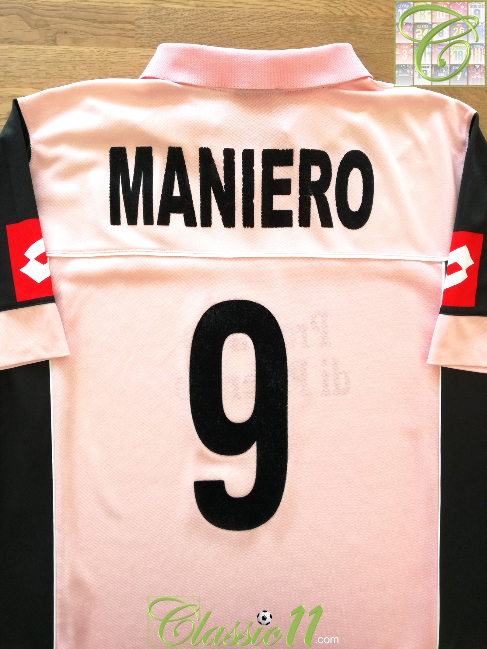 2001/02 Palermo Home Football Shirt Maniero #9 (L)