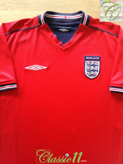 2002/03 England Away Football Shirt (XL)