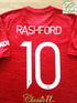 2020/21 Man Utd Home Football Shirt Rashford #10