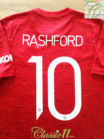 2020/21 Man Utd Home Football Shirt Rashford #10