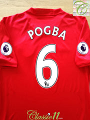 2016/17 Man Utd Home Premier League Football Shirt Pogba #6 (S)
