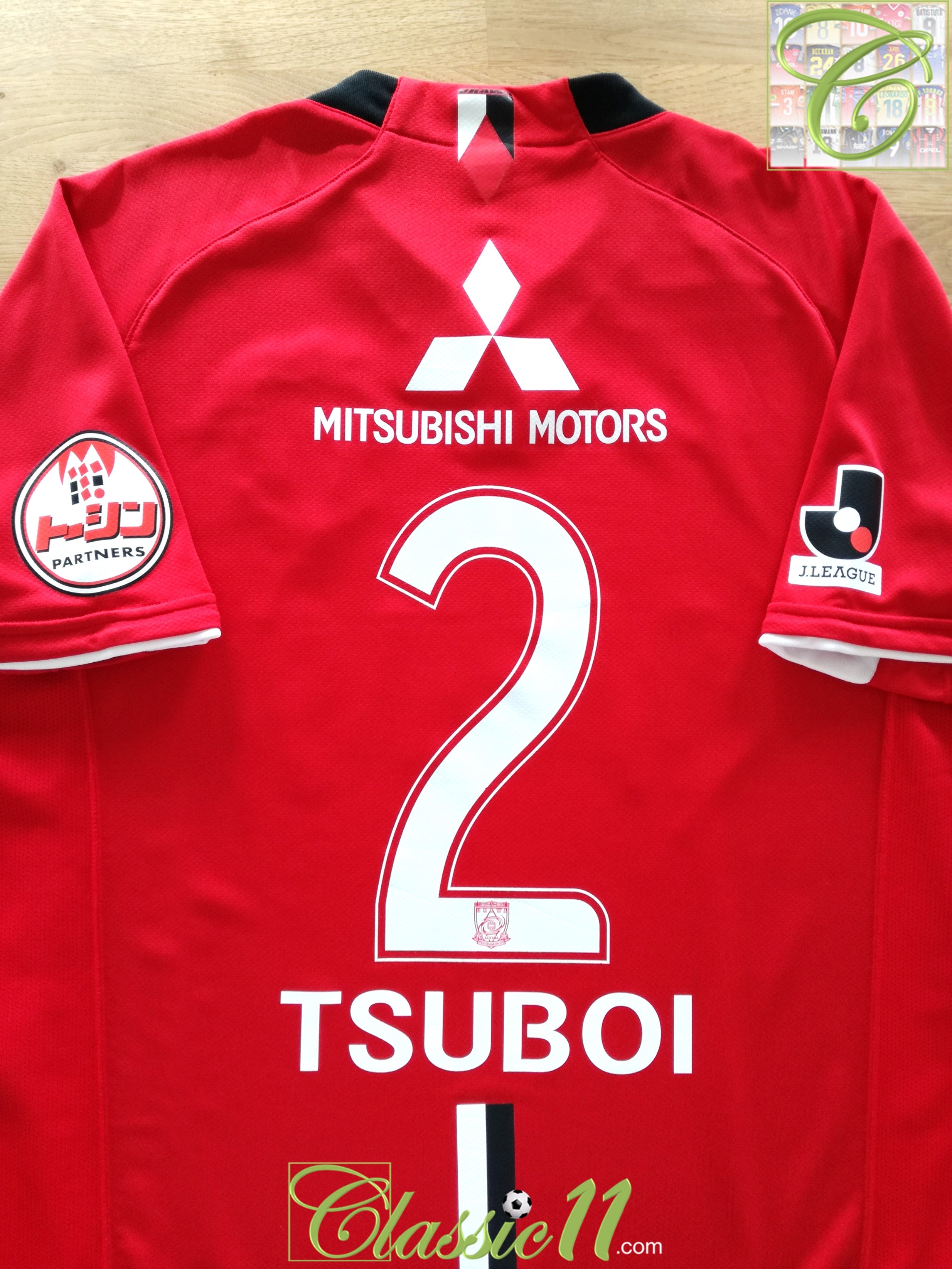 2008 Urawa Red Diamonds Home J. League Football Shirt Tsuboi #2 (L)