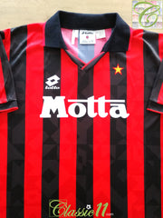 1993/94 AC Milan Home Football Shirt (XL)