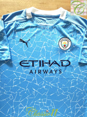 2020/21 Man City Home Player Issue Football Shirt