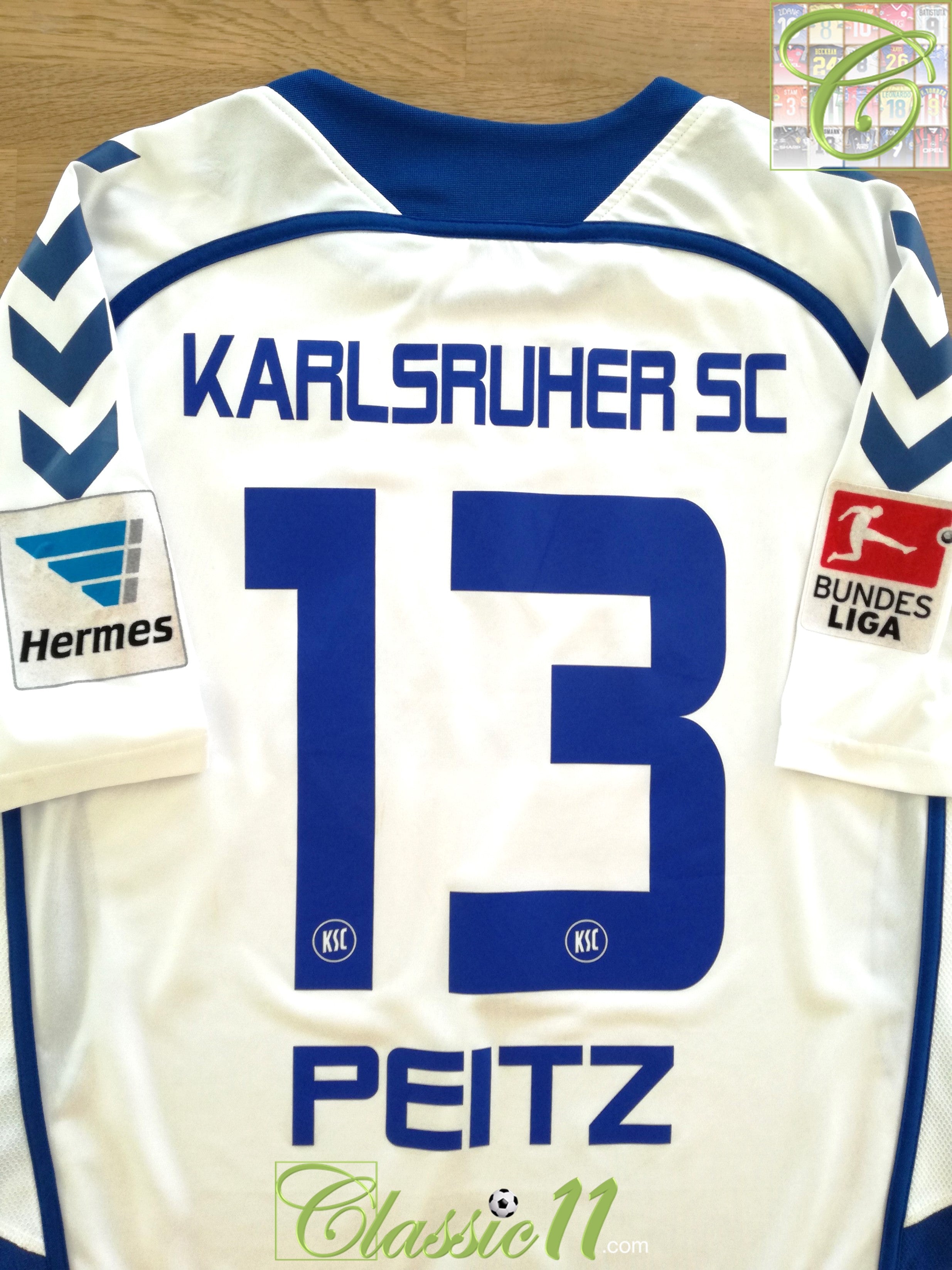 2013/14 Karlsruher Home Bundesliga Football Shirt Peitz #13 (XL)