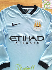 2014/15 Man City Home Football Shirt. (S)
