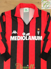 1989/90 AC Milan Home Football Shirt. (S)