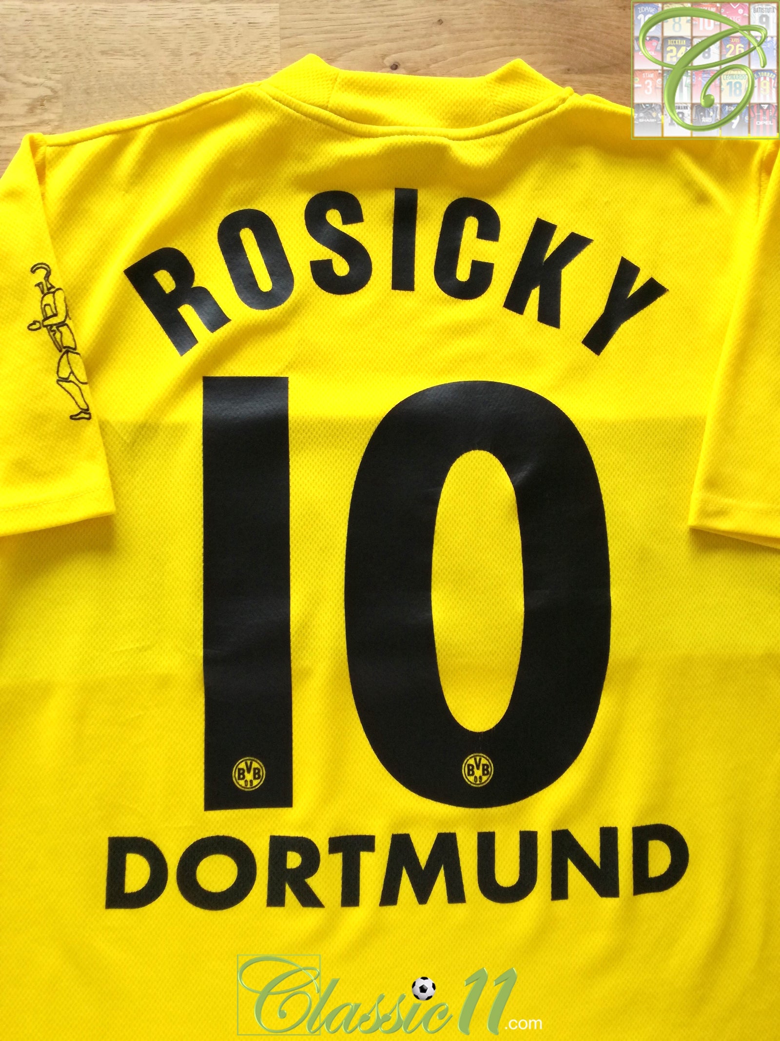 2002/03 Borussia Dortmund Home Football Shirt Rosicky #10 (S)