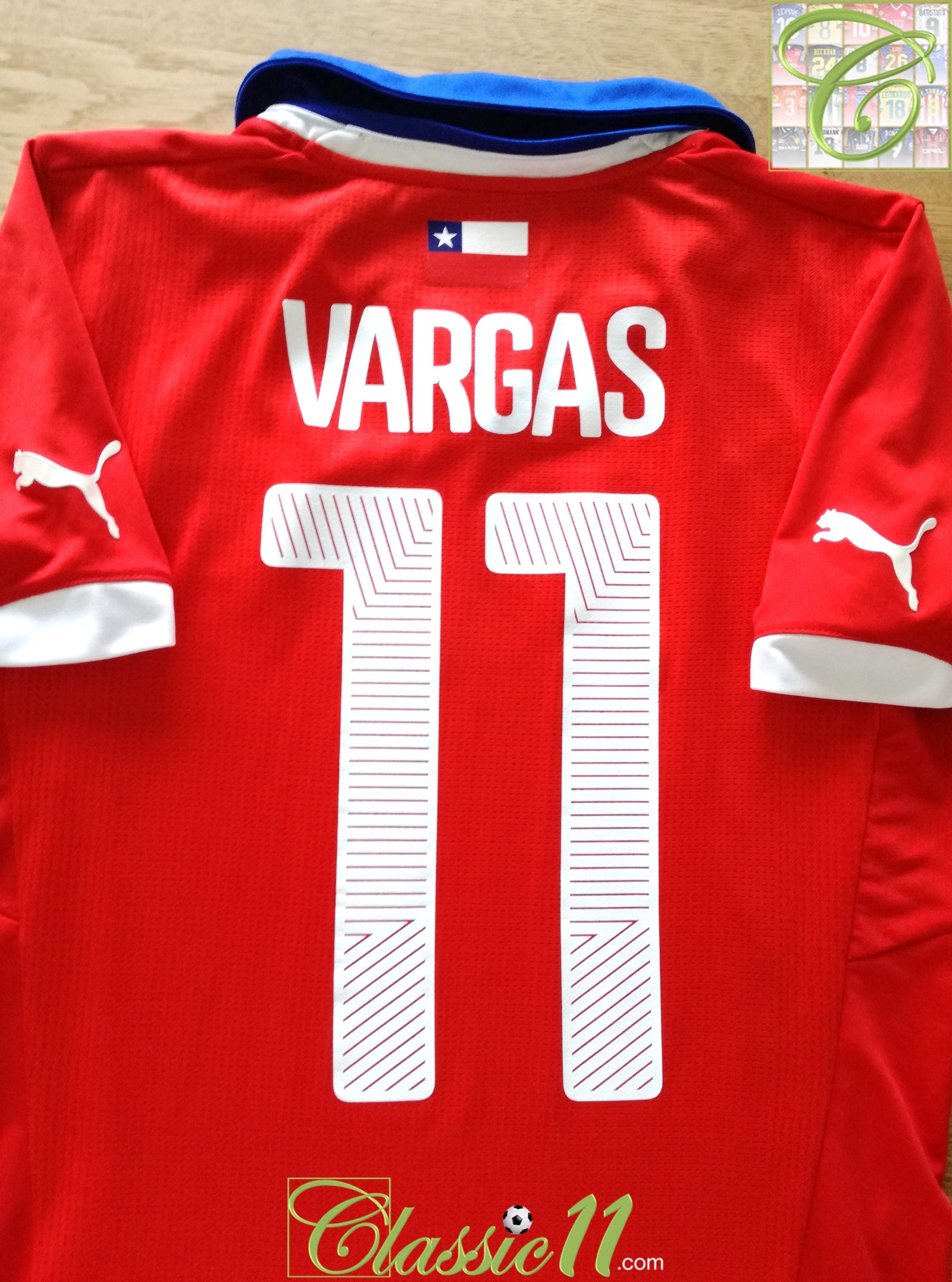 2014/15 Chile Home Football Shirt Vargas #11 (S)