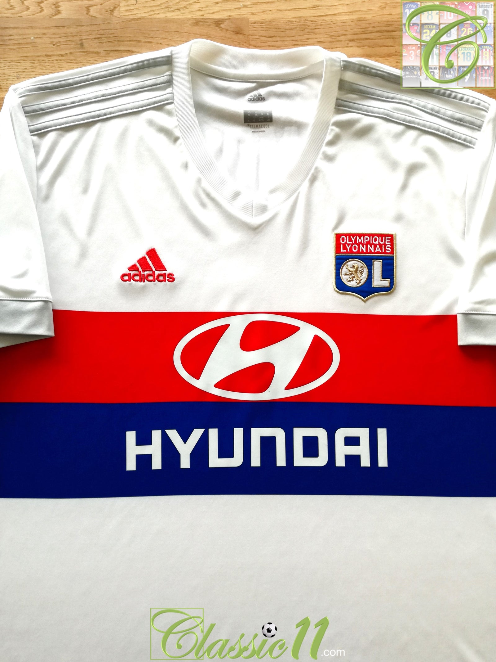 2017/18 Lyon Home Ligue 1 Football Shirt Depay #9 (XL)